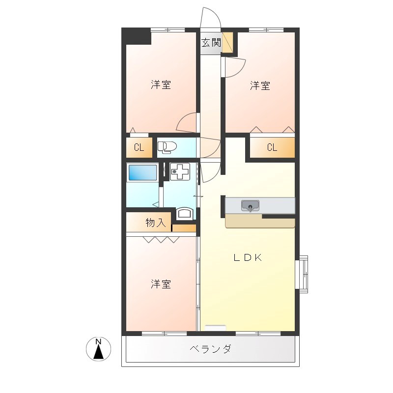 グリーンスクエア京町の間取り