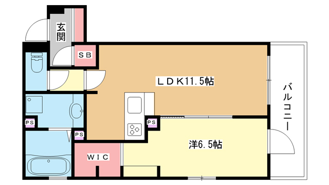 豊中市上新田のアパートの間取り