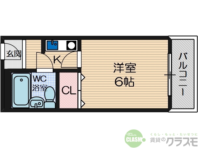 摂津市浜町のマンションの間取り