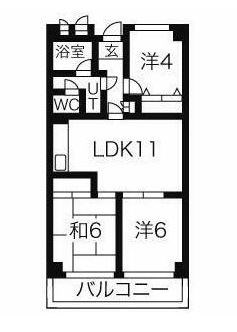 足立区綾瀬のマンションの間取り