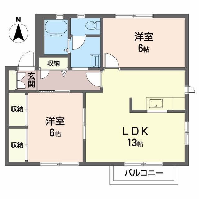 ウエストフィールド　Ｆ棟の間取り