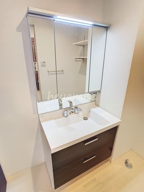 洗面設備　写真は別号室です。色等が違う場合があります。