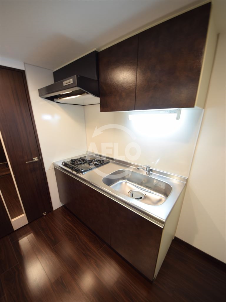 キッチン　S-RESIDENCE淀屋橋　2口ガスシステムキッチン
