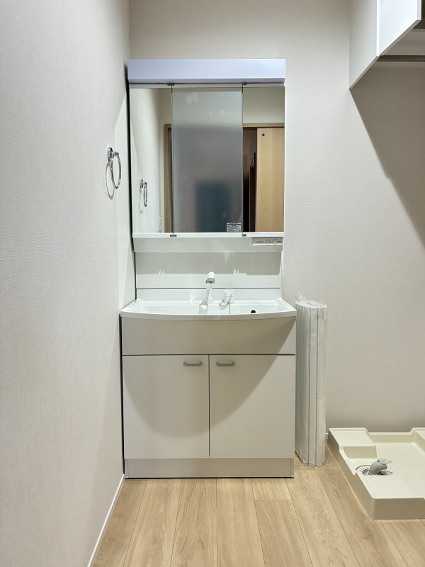 洗面設備　脱衣スペースもあります