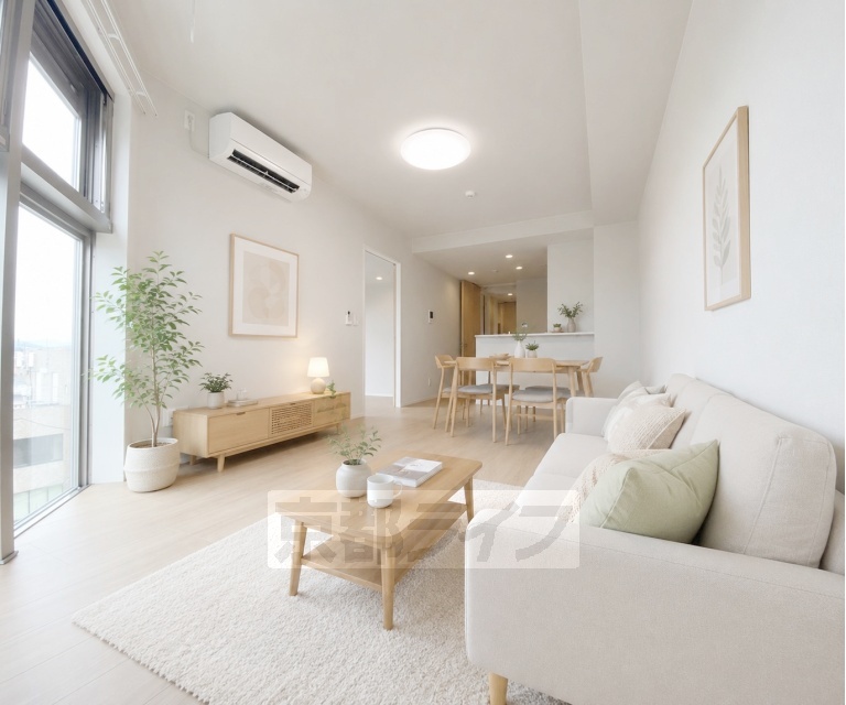 居室・リビング　・画像はＣＧによる合成です。家具・家電は付いておりません。