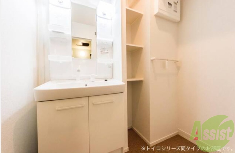 洗面設備　建築中の物件の為、イメージ画像になります。