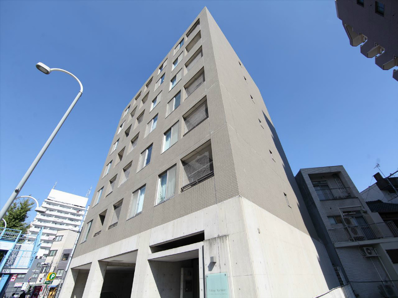建物外観　外観　オートロック　防犯カメラ　外壁タイル張り