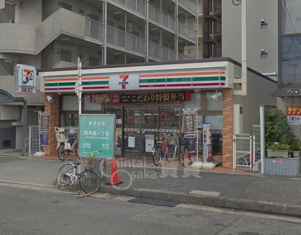 コンビニ　セブンイレブン　大阪東淡路1丁目店（コンビニ）まで483m