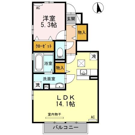 ルーム ケースリー A棟の間取り写真