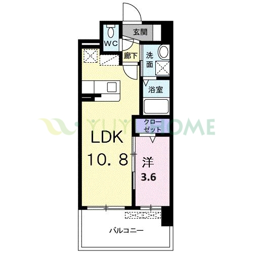 ＪＲ篠栗線 柚須駅 徒歩13分 10階建 築11年の間取り写真