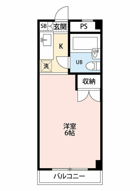 西武池袋線 所沢駅 徒歩12分 5階建 築42年の間取り写真