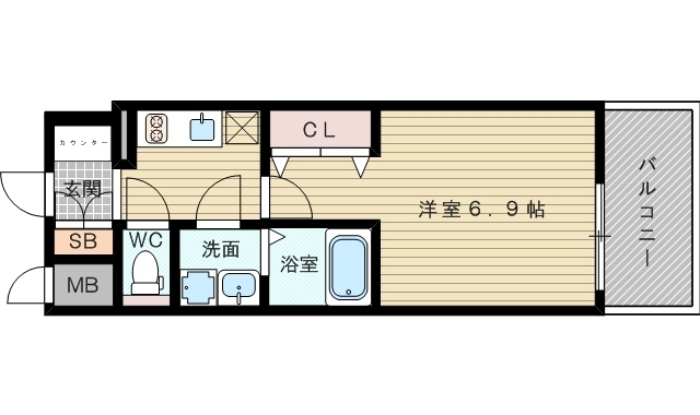 レジュールアッシュ淡路駅前の間取り写真