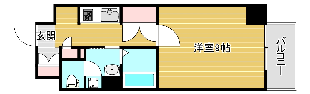 レジュールアッシュ弁天の間取り写真