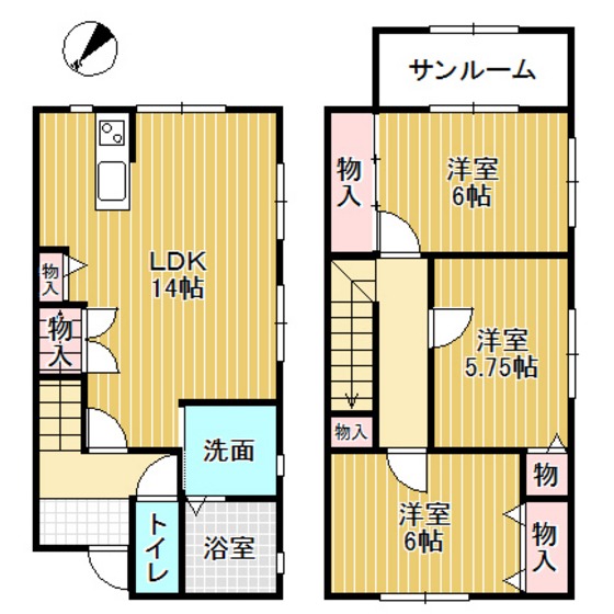 ピサリ福岡A棟の間取り写真