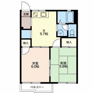 コーポラス梅田の間取り写真