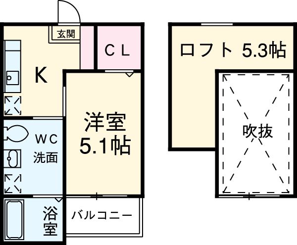 ヴィレッタ大正町の間取り写真
