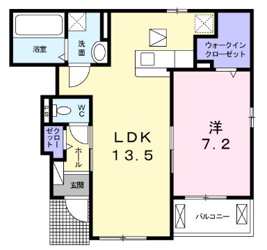 福山市幕山台のアパートの間取り