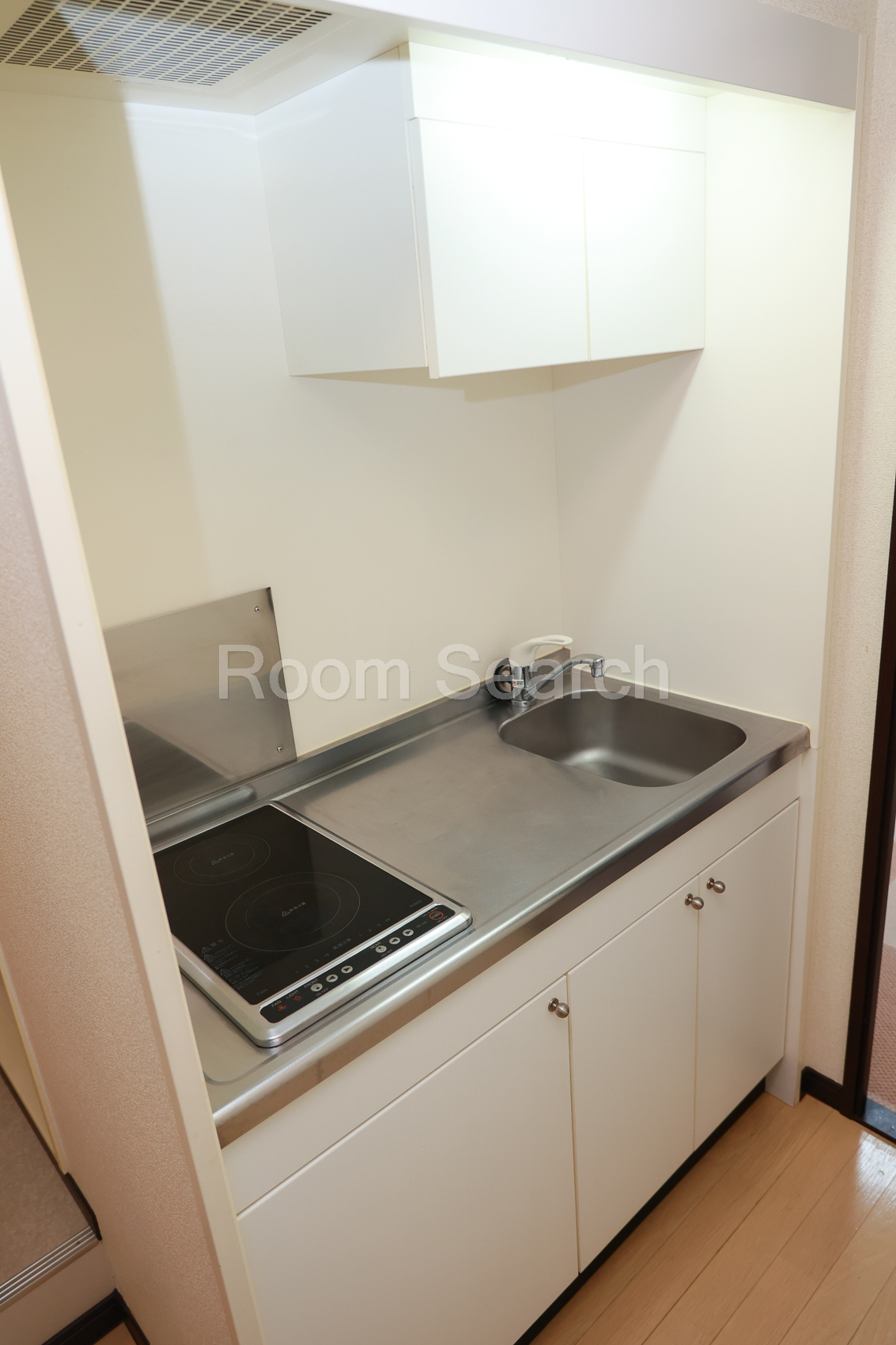 キッチン　2口コンロ、キッチン収納