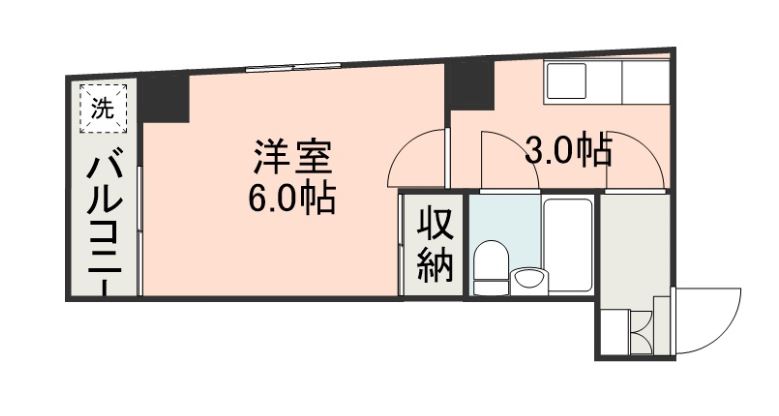 鹿児島市上之園町のマンションの間取り