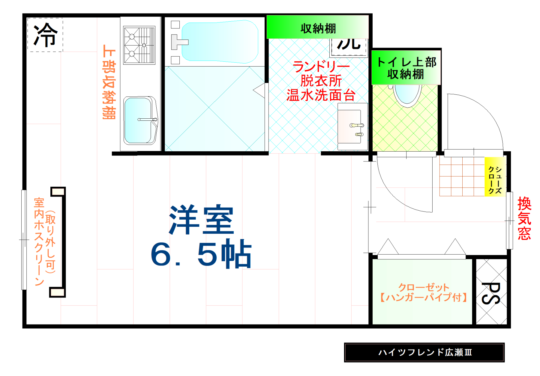 【ハイツフレンド広瀬IIIの間取り】