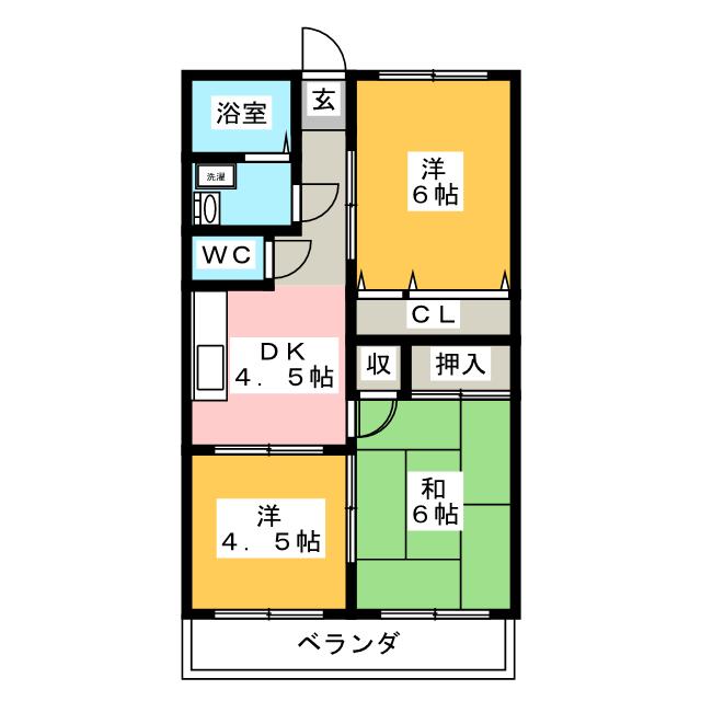 【山合コーポの間取り】