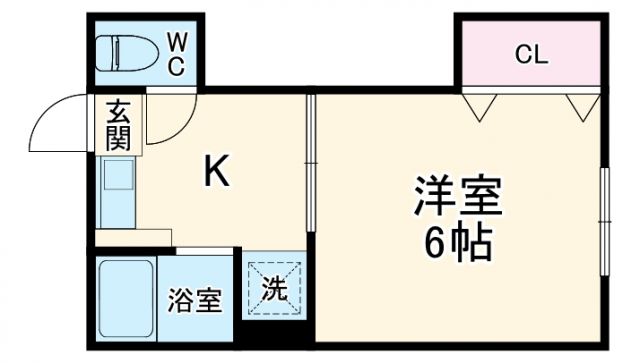【名古屋市中川区山王のアパートの間取り】