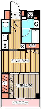 小金井市中町のマンションの間取り