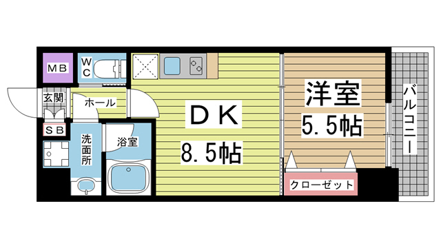 プレジオ神戸WESTの間取り