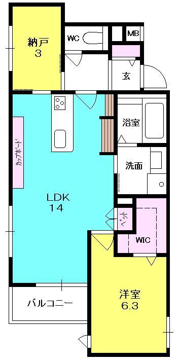 Ｋａｕｒｉ苦楽園の間取り