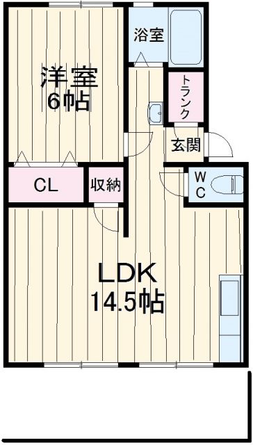 八千代市八千代台南のアパートの間取り