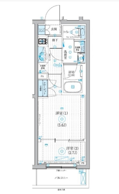 ブライズ二子新地の間取り