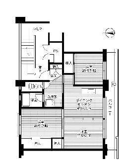 ビレッジハウス社第二の間取り