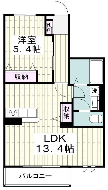 横浜市瀬谷区二ツ橋町のアパートの間取り