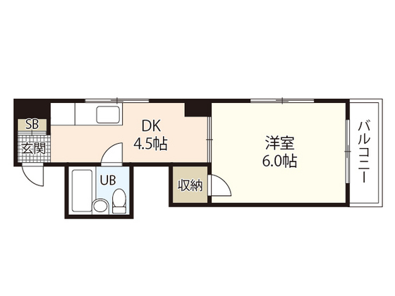 広島市中区大手町のマンションの間取り