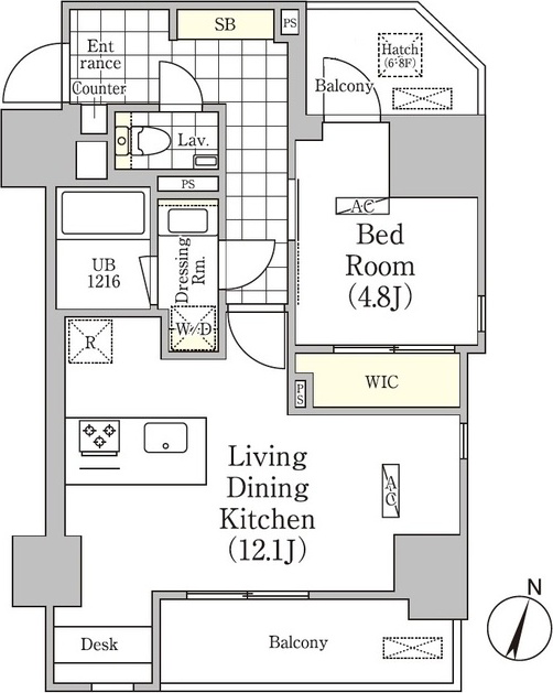 アンパサンド北新宿の間取り