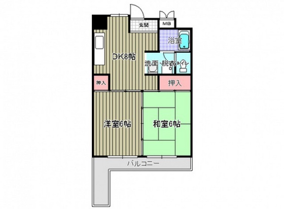 広島市中区舟入町のマンションの間取り