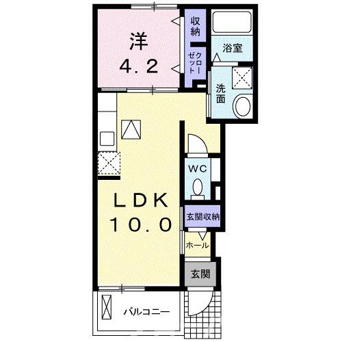 丸亀市川西町南のアパートの間取り