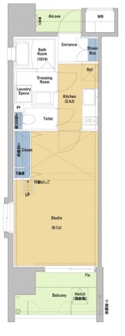 広島市中区十日市町のマンションの間取り