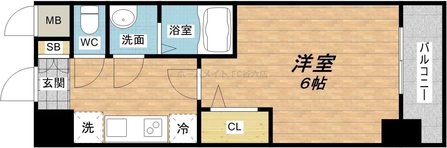 プレサンス天満橋チエロの間取り