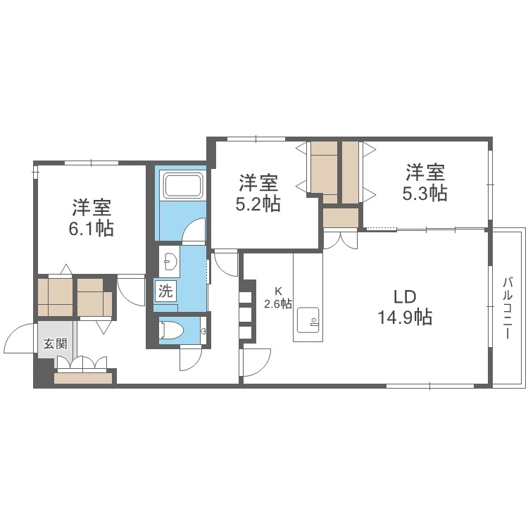 グレン山鼻の間取り