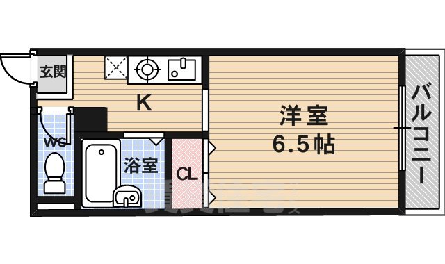 京都市右京区西院下花田町のマンションの間取り