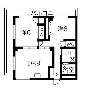 蒲郡市西浦町のマンションの間取り