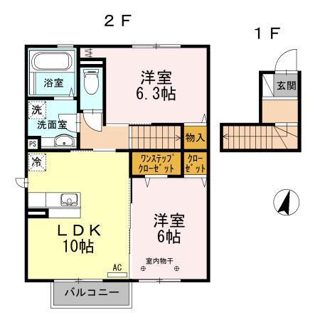 アンソレイエIIの間取り