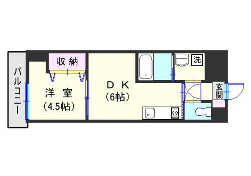 鹿児島市平之町のマンションの間取り