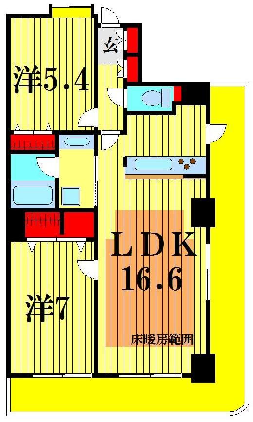 松戸市松戸のマンションの間取り