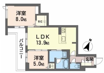 神戸市垂水区桃山台のアパートの間取り