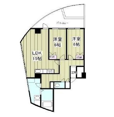 江戸川区南葛西のマンションの間取り