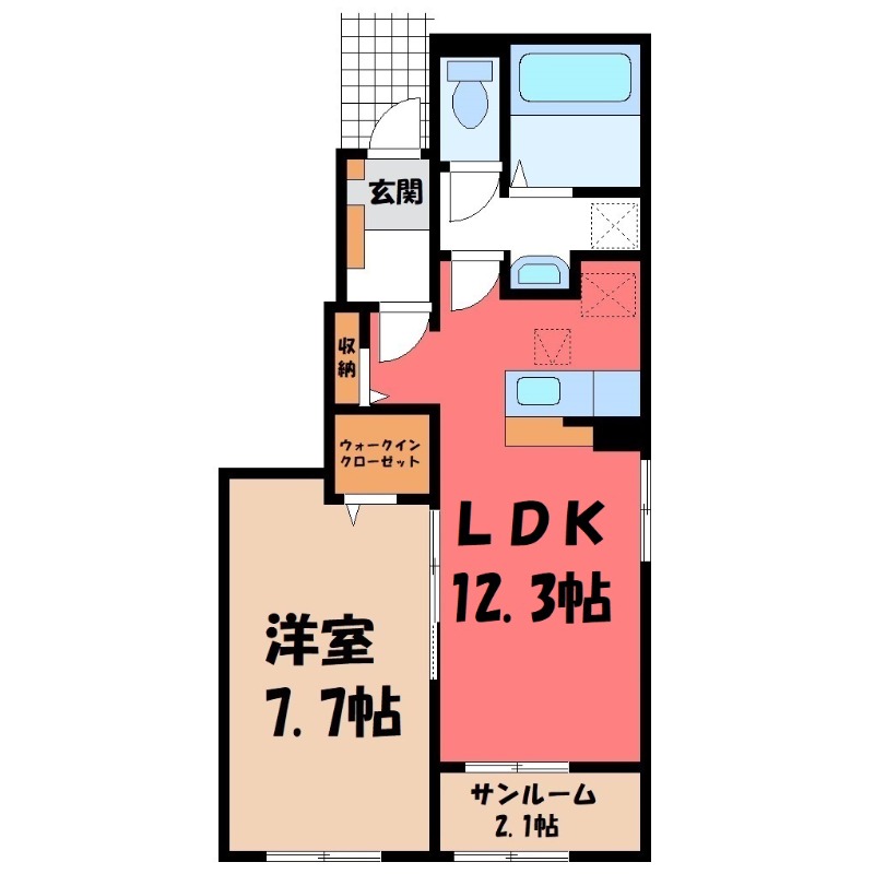 ロイヤル 信濃 Bの間取り