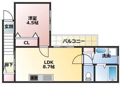 FLATS西立花の間取り