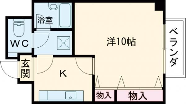 京都市中京区聚楽廻東町のマンションの間取り